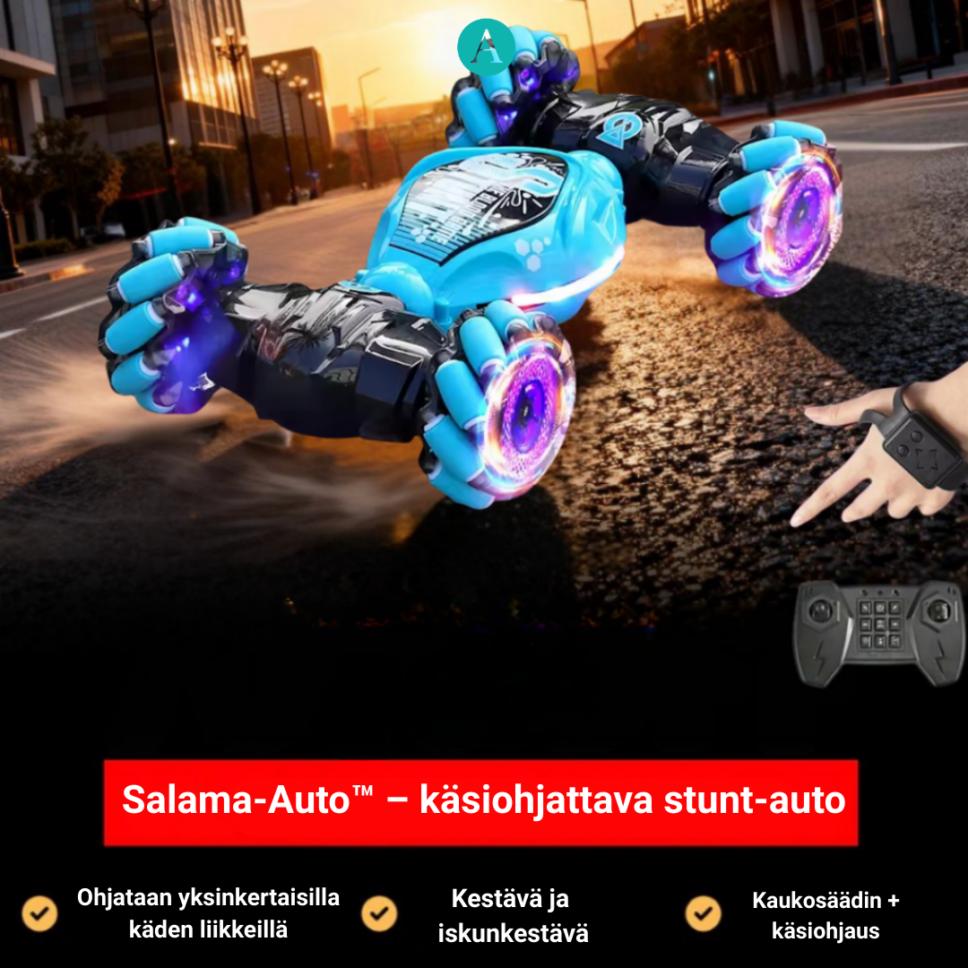 Salama-Auto™ – Käsiohjattava stunt-auto, joka reagoi jokaiseen liikkeeseen
