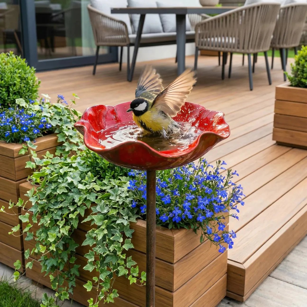 AviFlora™ – Botaninen Juoma-allas Linnuille, Mehiläisille ja Perhosille