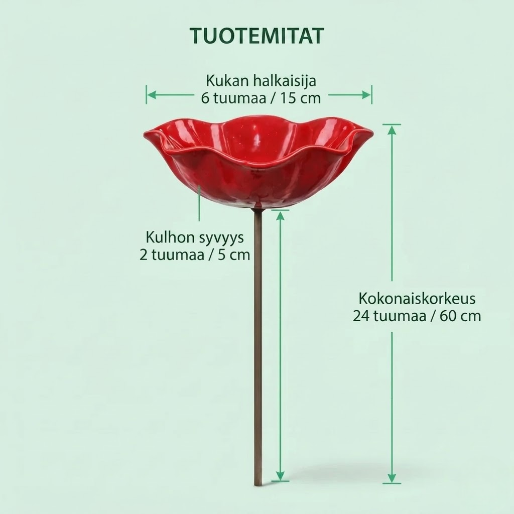 AviFlora™ – Botaninen Juoma-allas Linnuille, Mehiläisille ja Perhosille
